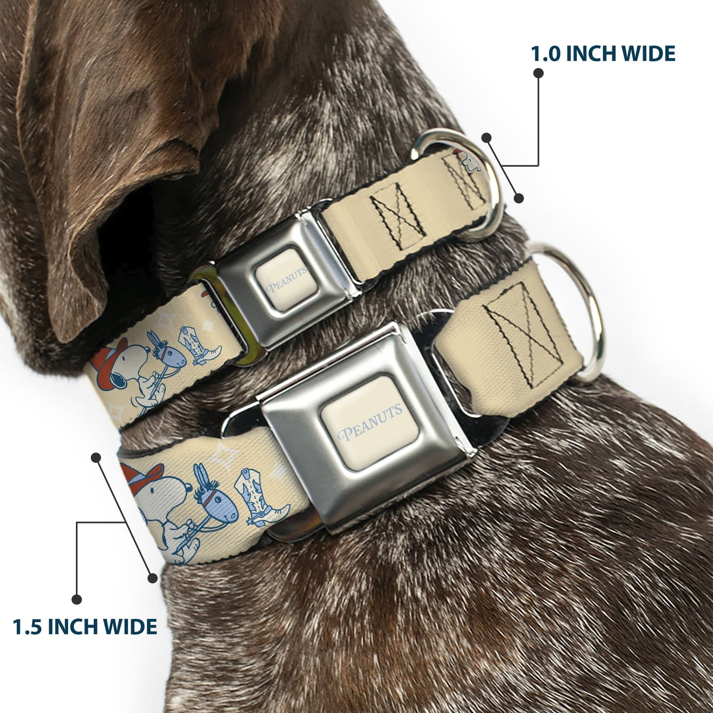 Peanuts Snoopy Dog Collar with Seatbelt Buckle - Desert Cowboy