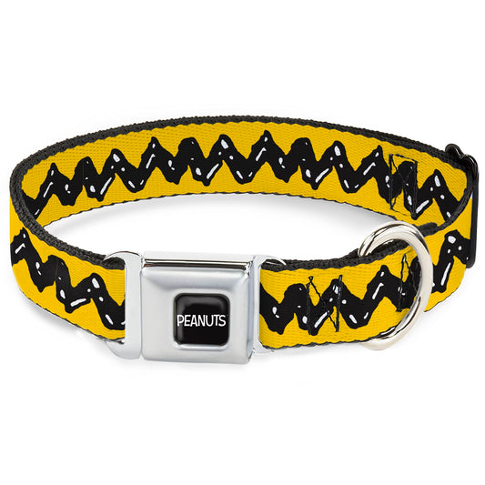 Peanuts Charlie Brown Zig Zag Seatbelt Buckle Dog Collar-0