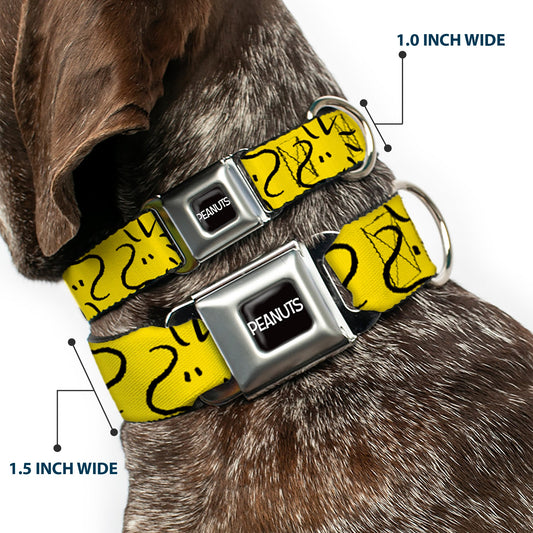 Peanuts Logo & Woodstock Seatbelt Dog Collar-1