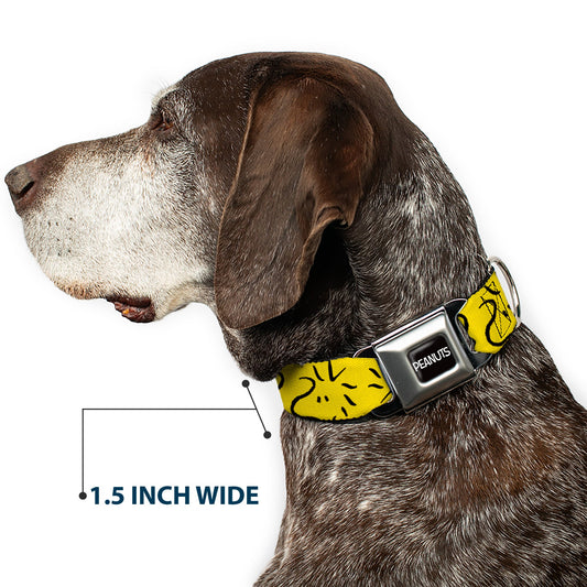 Peanuts Logo & Woodstock Seatbelt Dog Collar-6