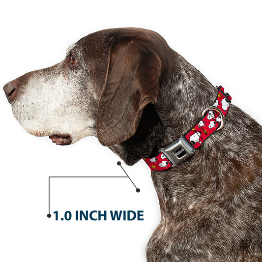 Snoopy & Woodstock Seatbelt Buckle Dog Collar-5