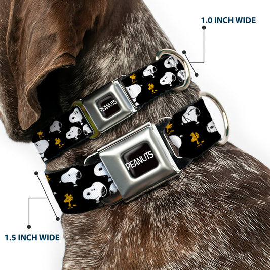 Peanuts Dog Collar with Snoopy & Woodstock Seatbelt Buckle-1