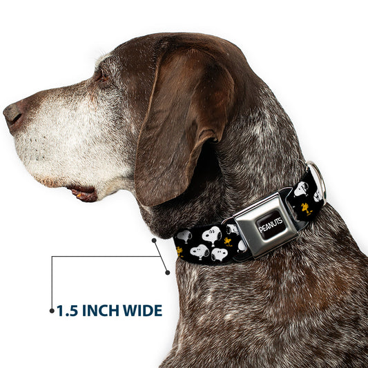 Peanuts Dog Collar with Snoopy & Woodstock Seatbelt Buckle-6