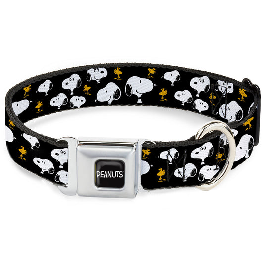 Peanuts Dog Collar with Snoopy & Woodstock Seatbelt Buckle-0