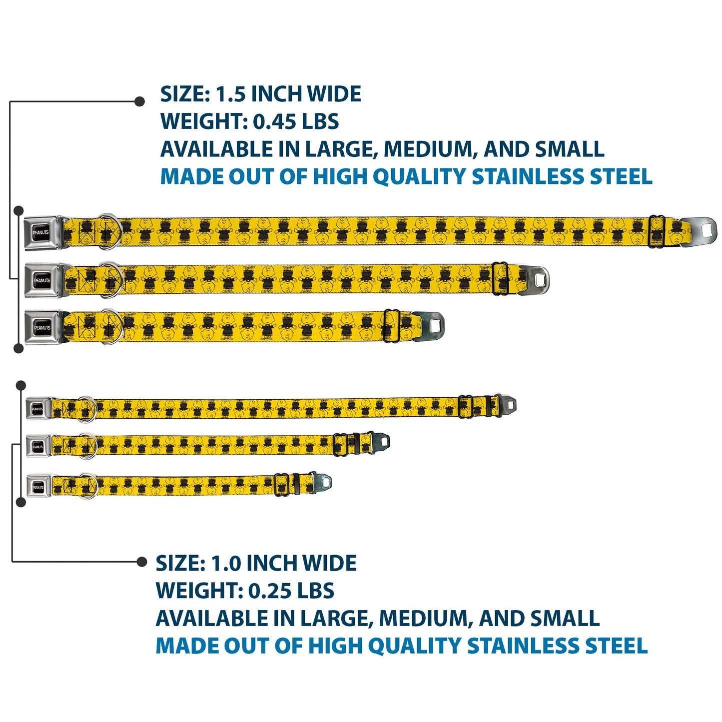 Peanuts Charlie Brown Seatbelt Dog Collar - Licensed | The Peanuts Store