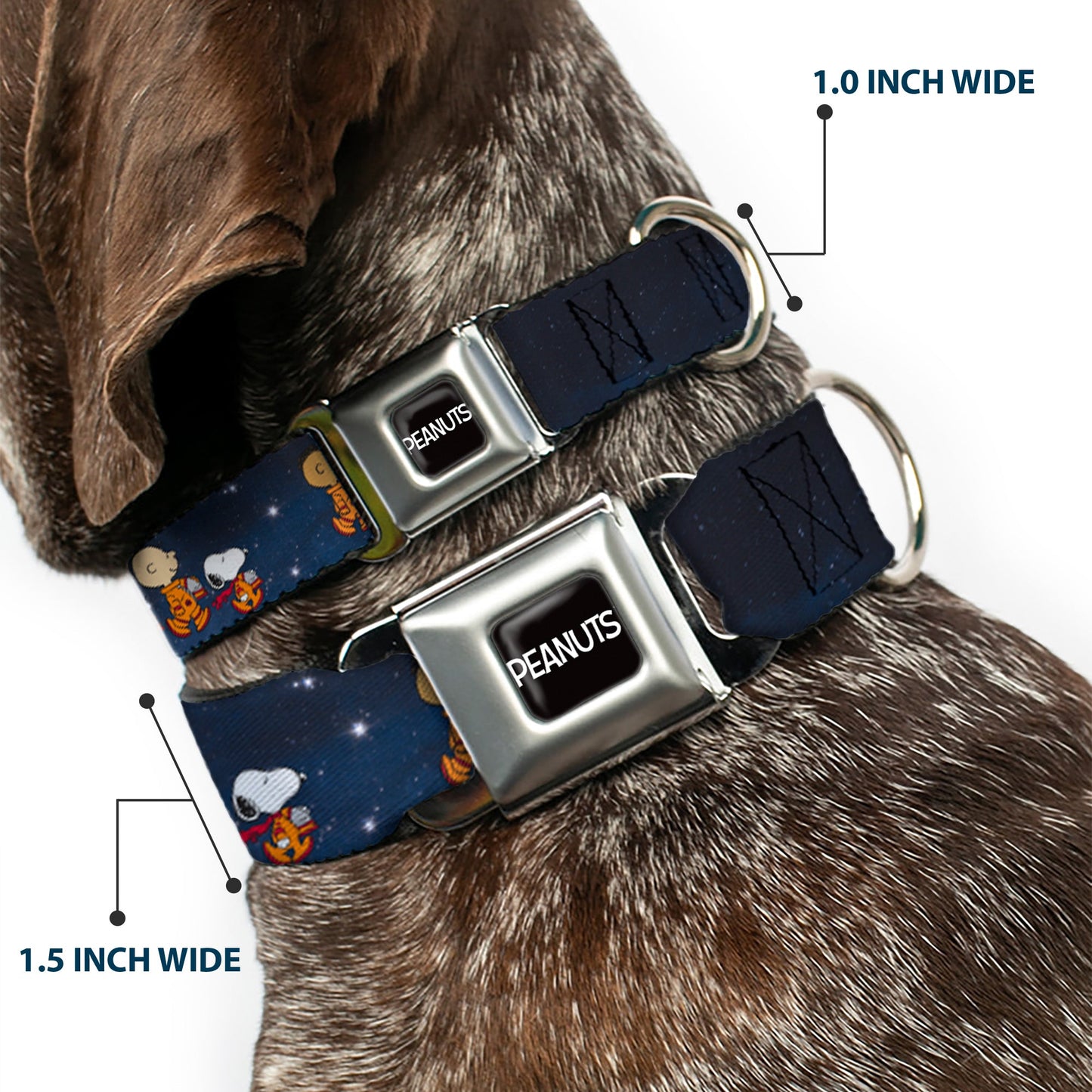 Peanuts Astronauts Seatbelt Buckle Dog Collar