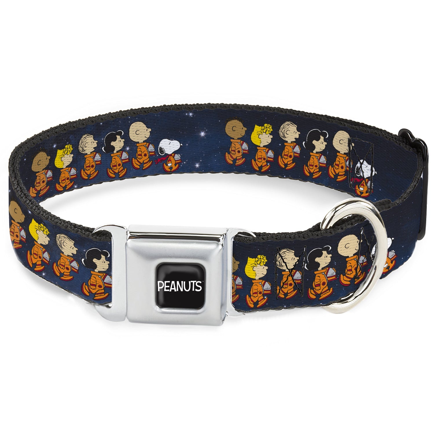 Peanuts Astronauts Seatbelt Buckle Dog Collar