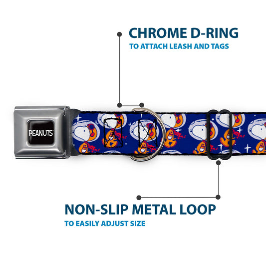 Peanuts Dog Collar with Astronaut Snoopy Seatbelt Buckle-4