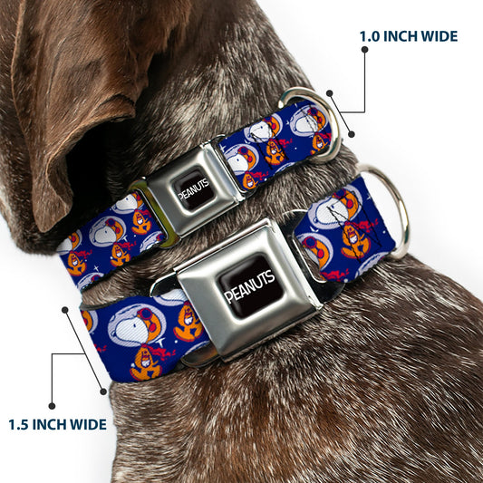 Peanuts Dog Collar with Astronaut Snoopy Seatbelt Buckle-7