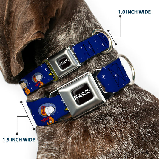 Peanuts Astronauts Dog Seatbelt Buckle Collar-1