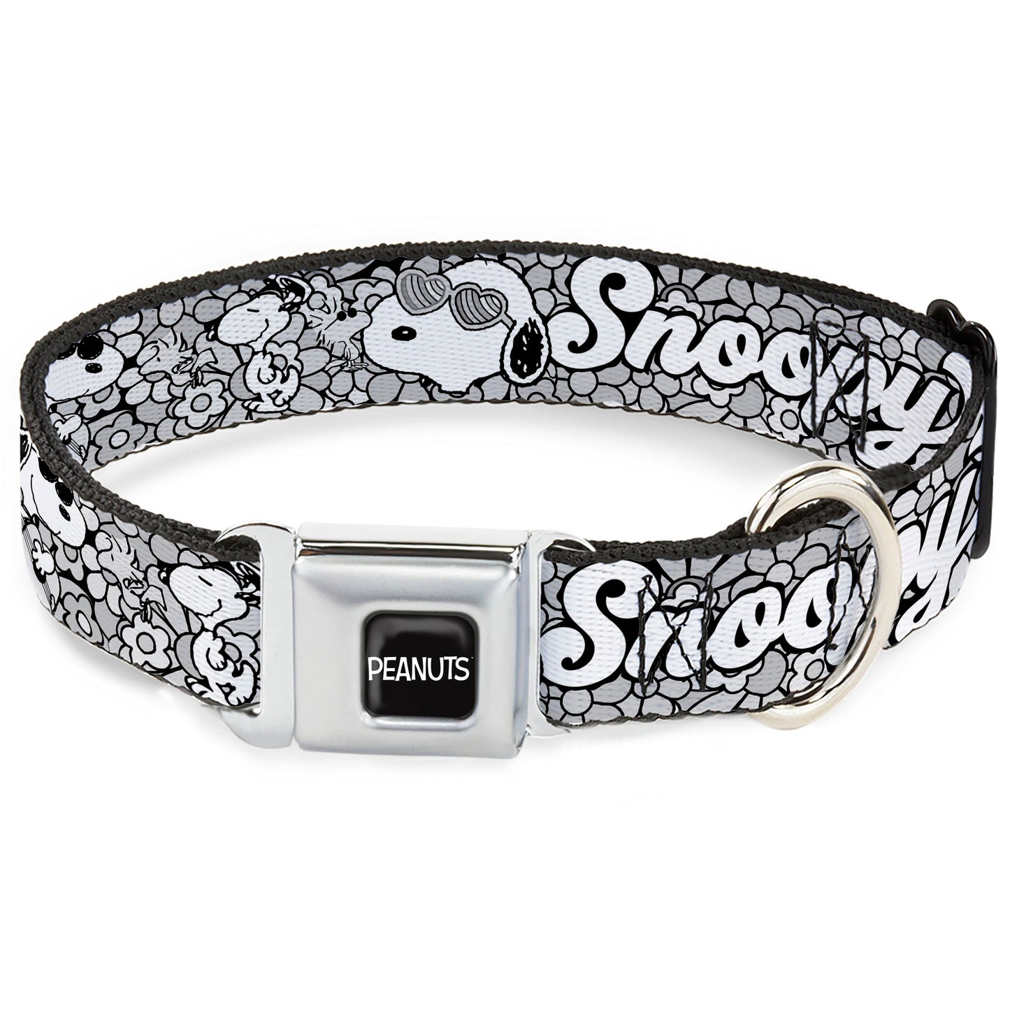 Peanuts Dog Collar featuring Snoopy Poses & Daisy Flowers