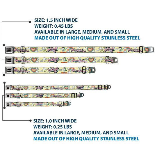 Peanuts Snoopy Dog Collar: Flying Ace & Woodstock Yellow Seatbelt Buckle-2