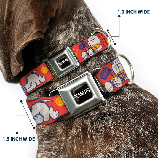 Peanuts Title Logo Seatbelt Buckle Dog Collar-1