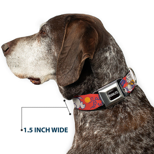Peanuts Title Logo Seatbelt Buckle Dog Collar-6