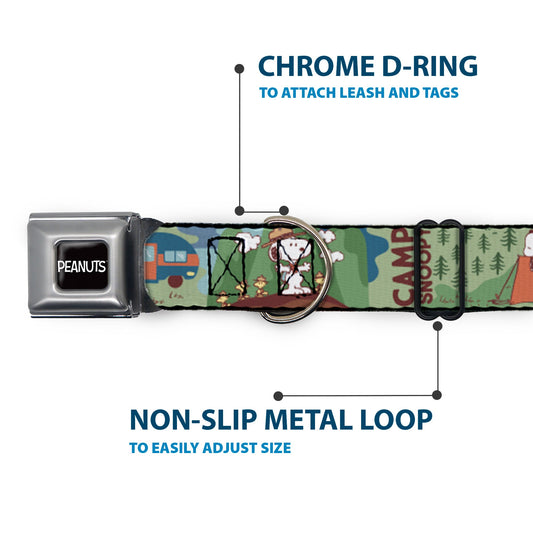 Peanuts Happy Camper Beagle Scouts Seatbelt Collar-4