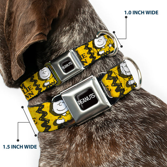Peanuts Charlie Brown Poses Seatbelt Dog Collar-1