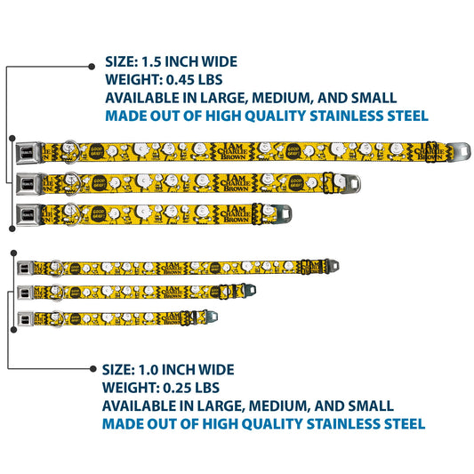 Peanuts Charlie Brown Poses Seatbelt Dog Collar-2