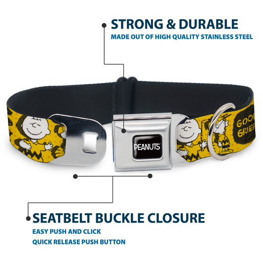 Peanuts Charlie Brown Poses Seatbelt Dog Collar-3