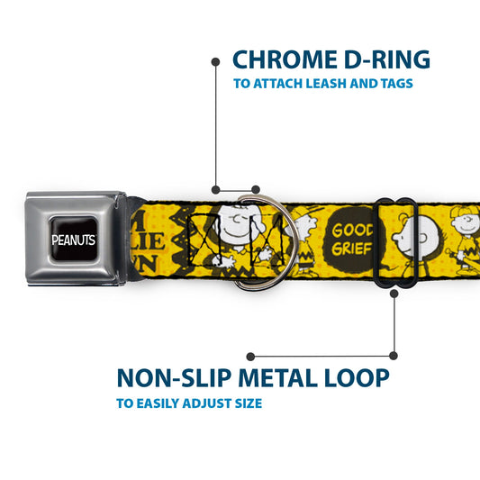Peanuts Charlie Brown Poses Seatbelt Dog Collar-4