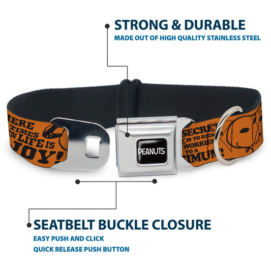 Dog Collar: Snoopy Poses & Quotes Seatbelt Buckle Collar | The Peanuts Store-3