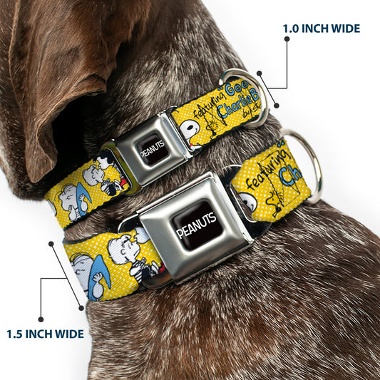 Peanuts dog collar with Charlie Brown seatbelt buckle from The Peanuts Store.-1