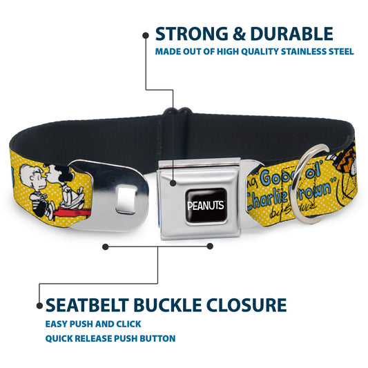 Peanuts dog collar with Charlie Brown seatbelt buckle from The Peanuts Store.-3