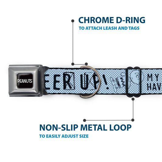 Charlie Brown Poses Seatbelt Buckle Dog Collar | The Peanuts Store-4