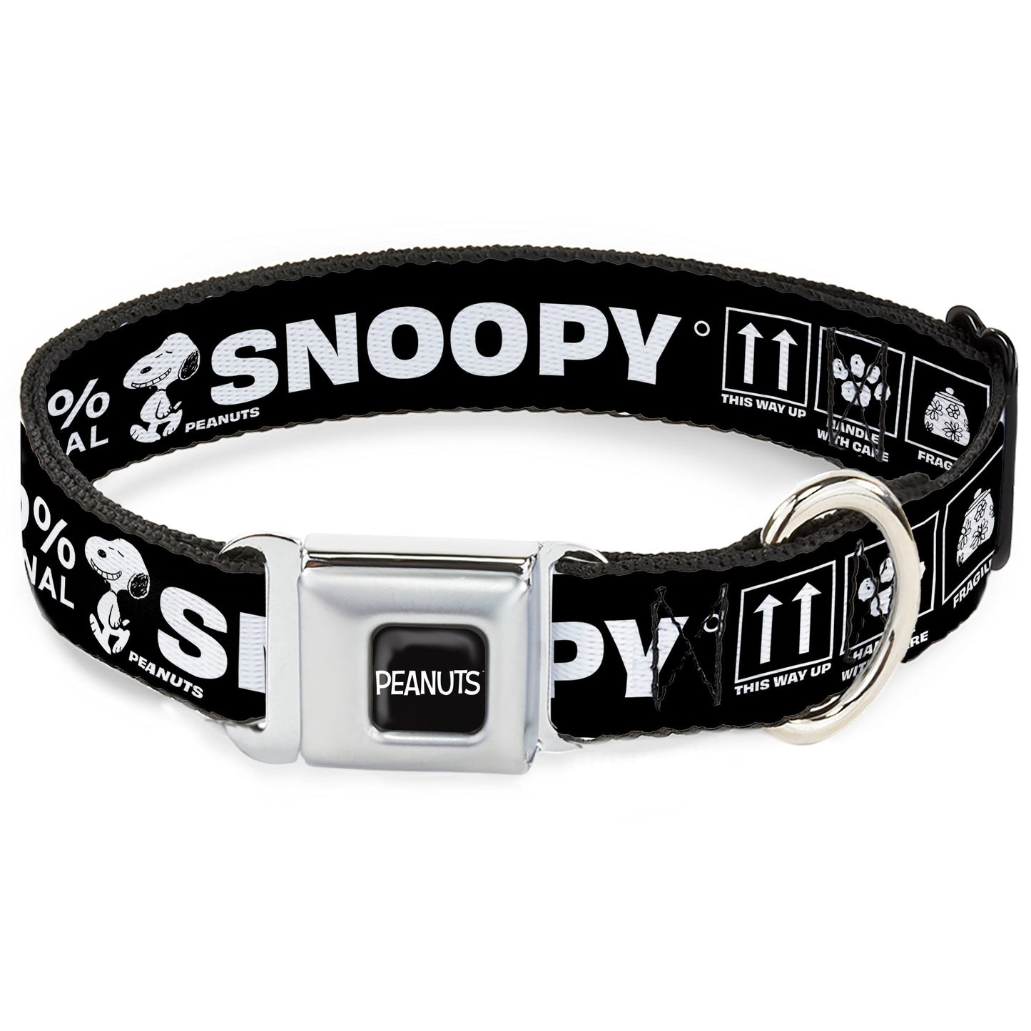 Peanuts Snoopy Title Logo Seatbelt Dog Collar
