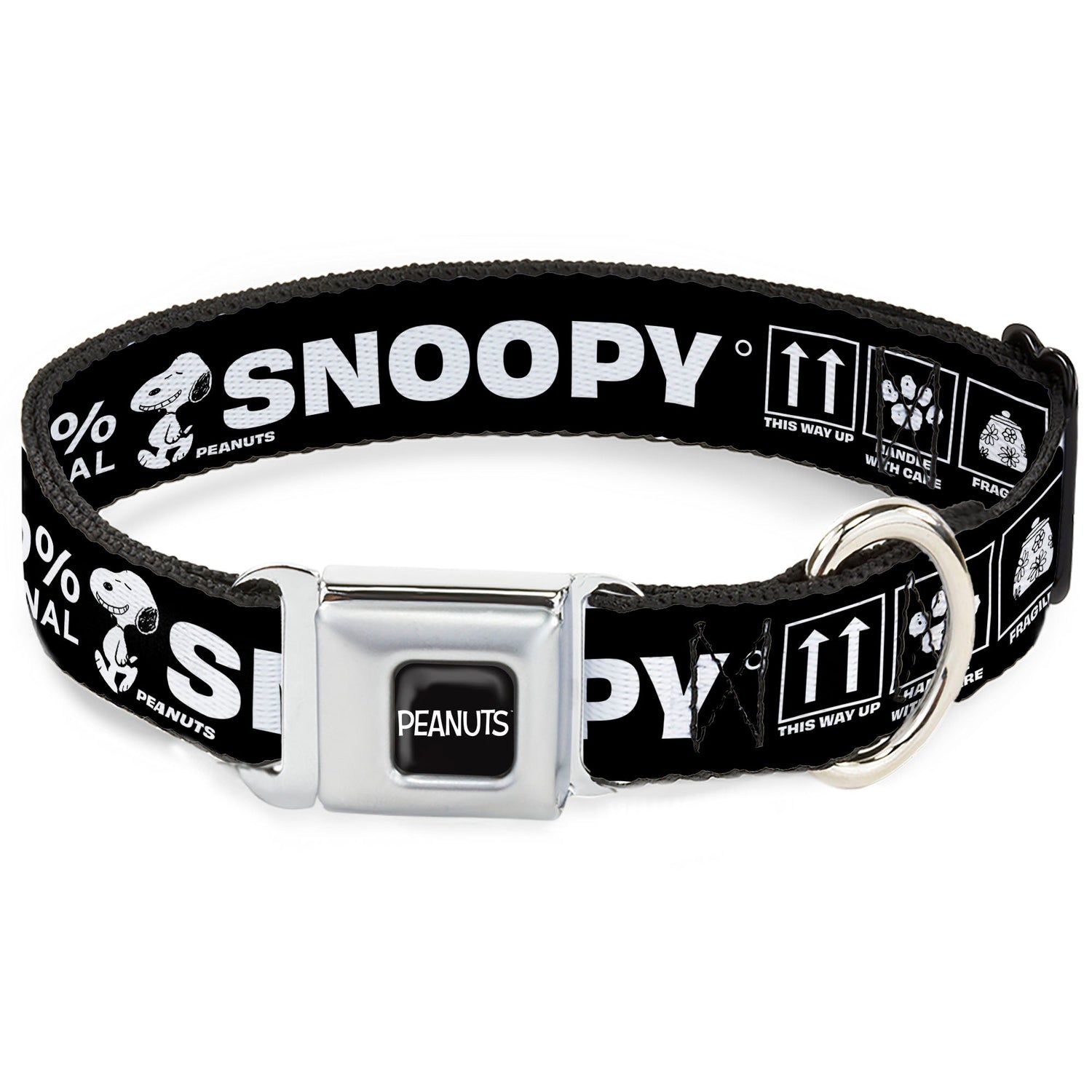 Peanuts Snoopy Title Logo Seatbelt Dog Collar
