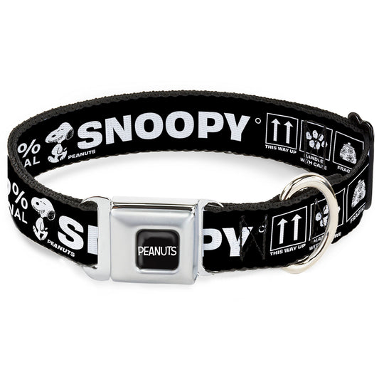 Peanuts Snoopy Title Logo Seatbelt Dog Collar-0