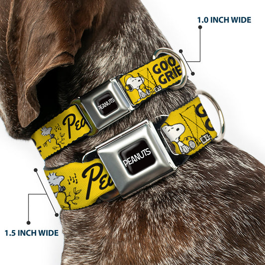 Peanuts Dog Collar: Seatbelt Buckle, Gang 1950 Logo.-1