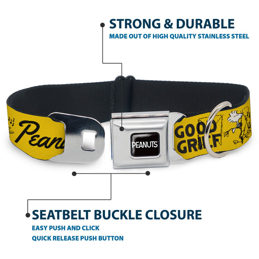 Peanuts Dog Collar: Seatbelt Buckle, Gang 1950 Logo.-3