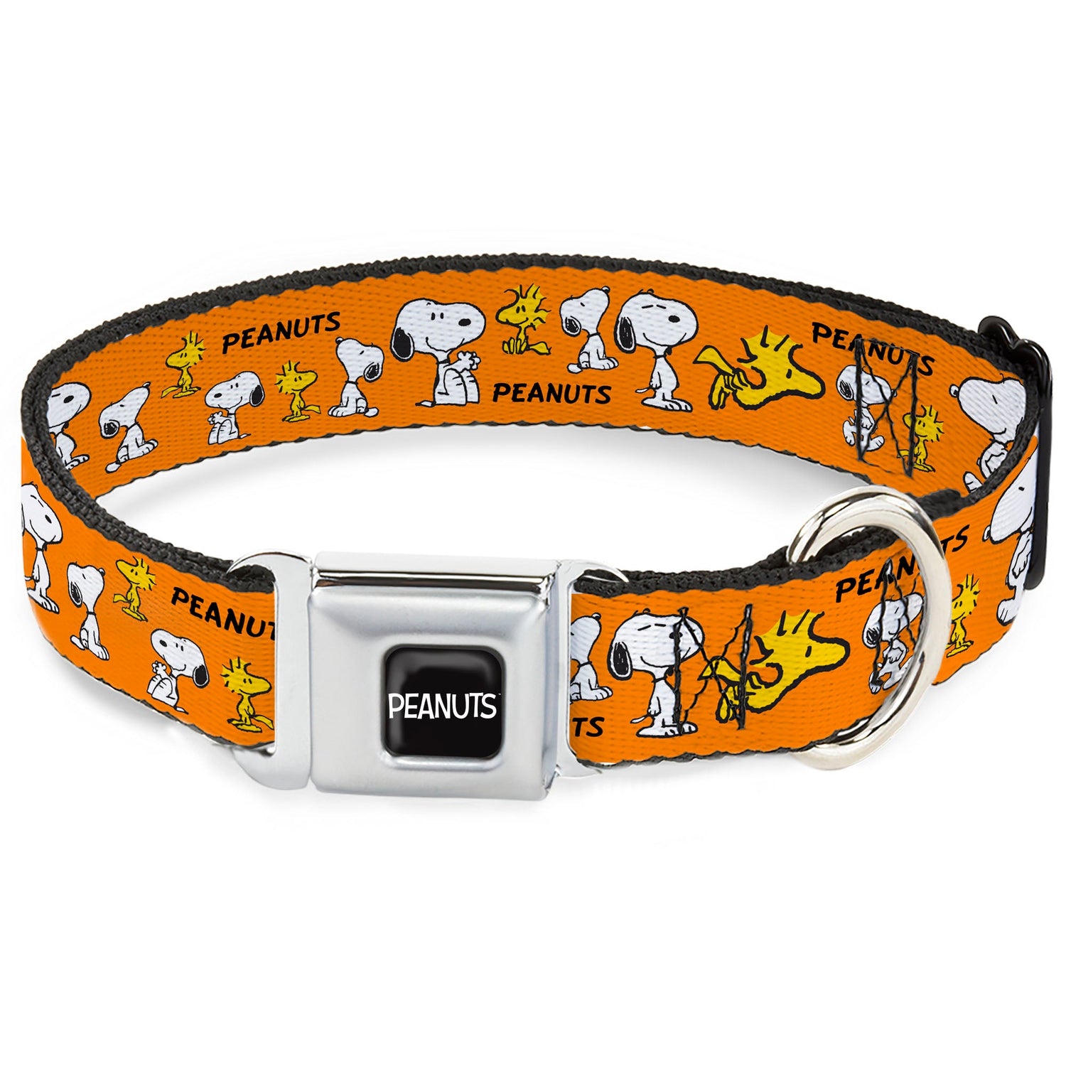Seatbelt Buckle Dog Collar - Peanuts Snoopy & Woodstock Art