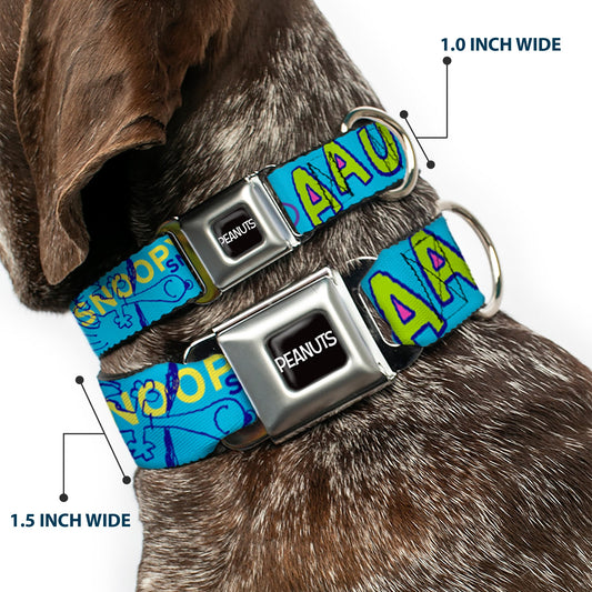 Dog Collar: Peanuts Title Logo Seatbelt Buckle-1