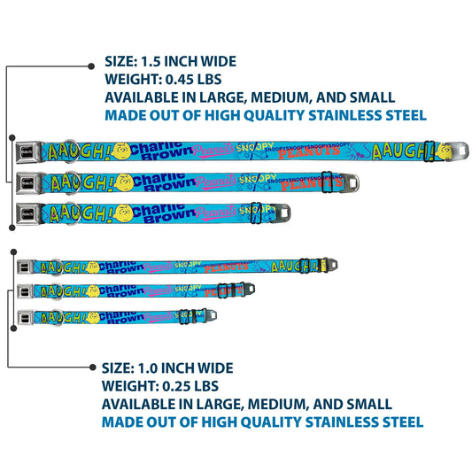 Dog Collar: Peanuts Title Logo Seatbelt Buckle-2