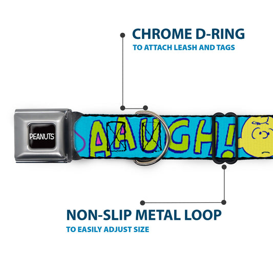 Dog Collar: Peanuts Title Logo Seatbelt Buckle-4
