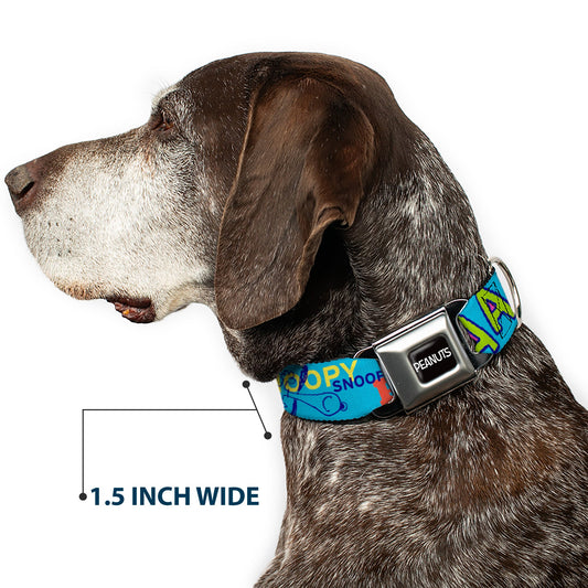 Dog Collar: Peanuts Title Logo Seatbelt Buckle-6