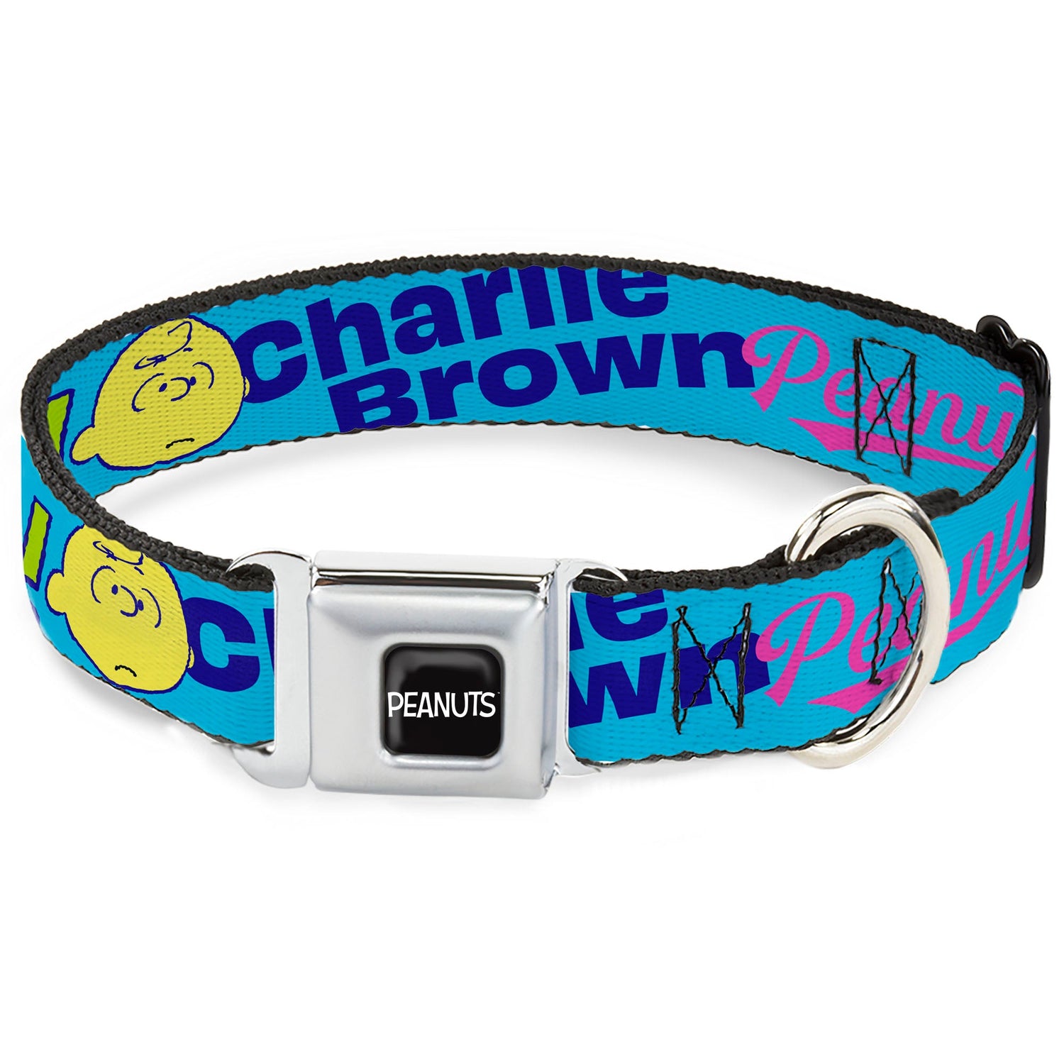 Dog Collar: Peanuts Title Logo Seatbelt Buckle
