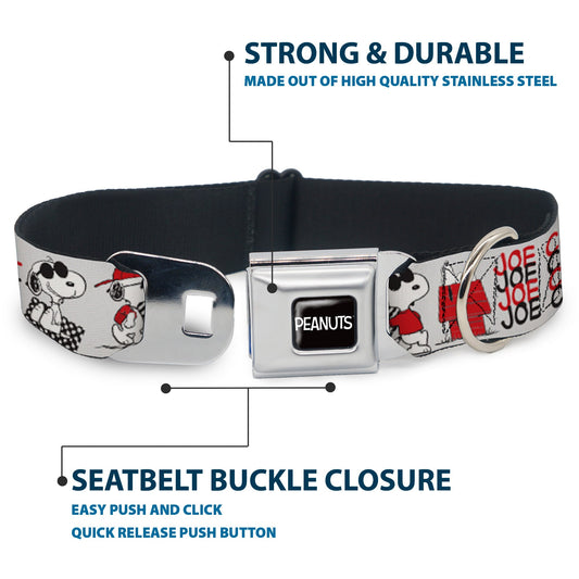 Peanuts Joe Cool Snoopy Seatbelt Buckle Dog Collar-3