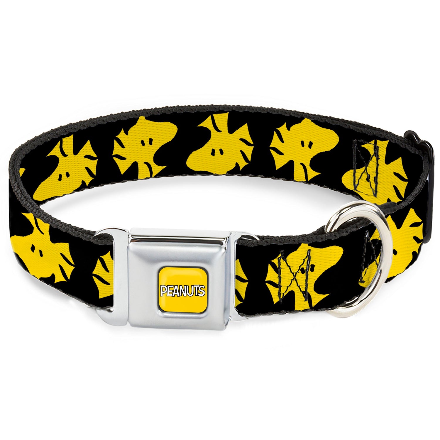 Peanuts Dog Collar: Seatbelt Buckle with Woodstock Fun.