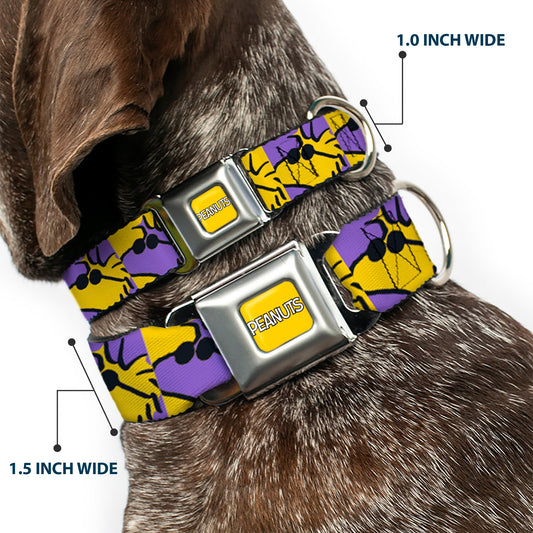 Peanuts Dog Collar with Title Logo Seatbelt Buckle-1