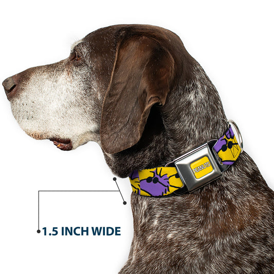 Peanuts Dog Collar with Title Logo Seatbelt Buckle-6