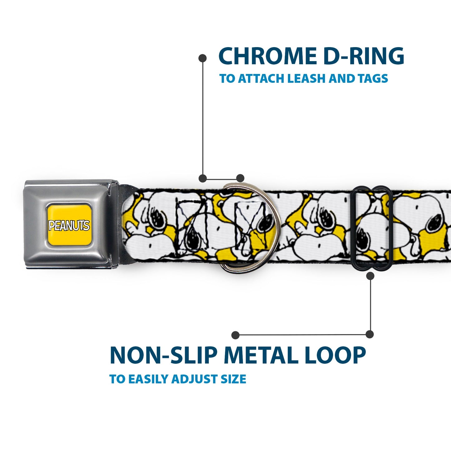 Peanuts Snoopy Pose Stacked Dog Collar