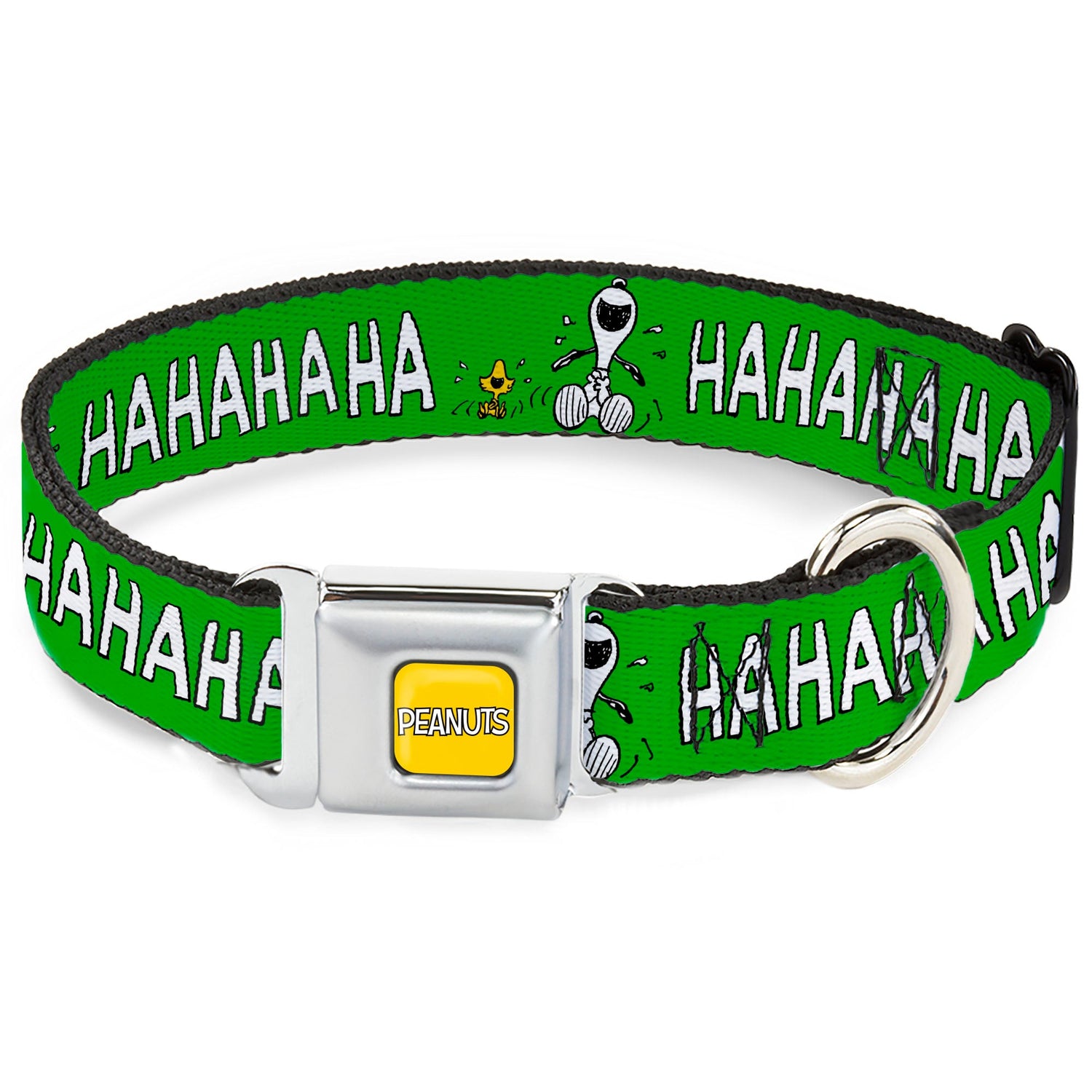 Snoopy & Woodstock Laughing Seatbelt Dog Collar