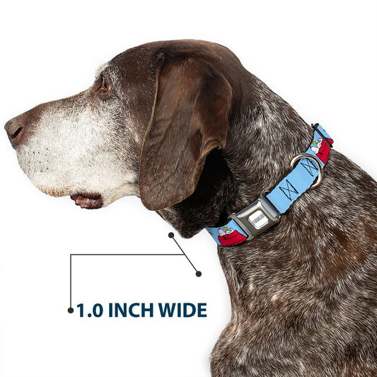 Snoopy & Woodstock Dog Collar - Sky Blue Design | The Peanuts Store-5