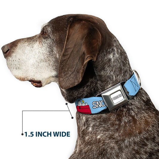 Snoopy & Woodstock Dog Collar - Sky Blue Design | The Peanuts Store-6