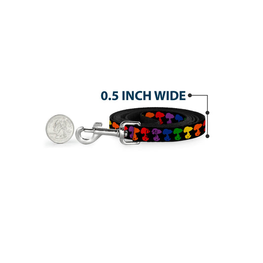 Snoopy Dog Leash: Rainbow Silhouette-3