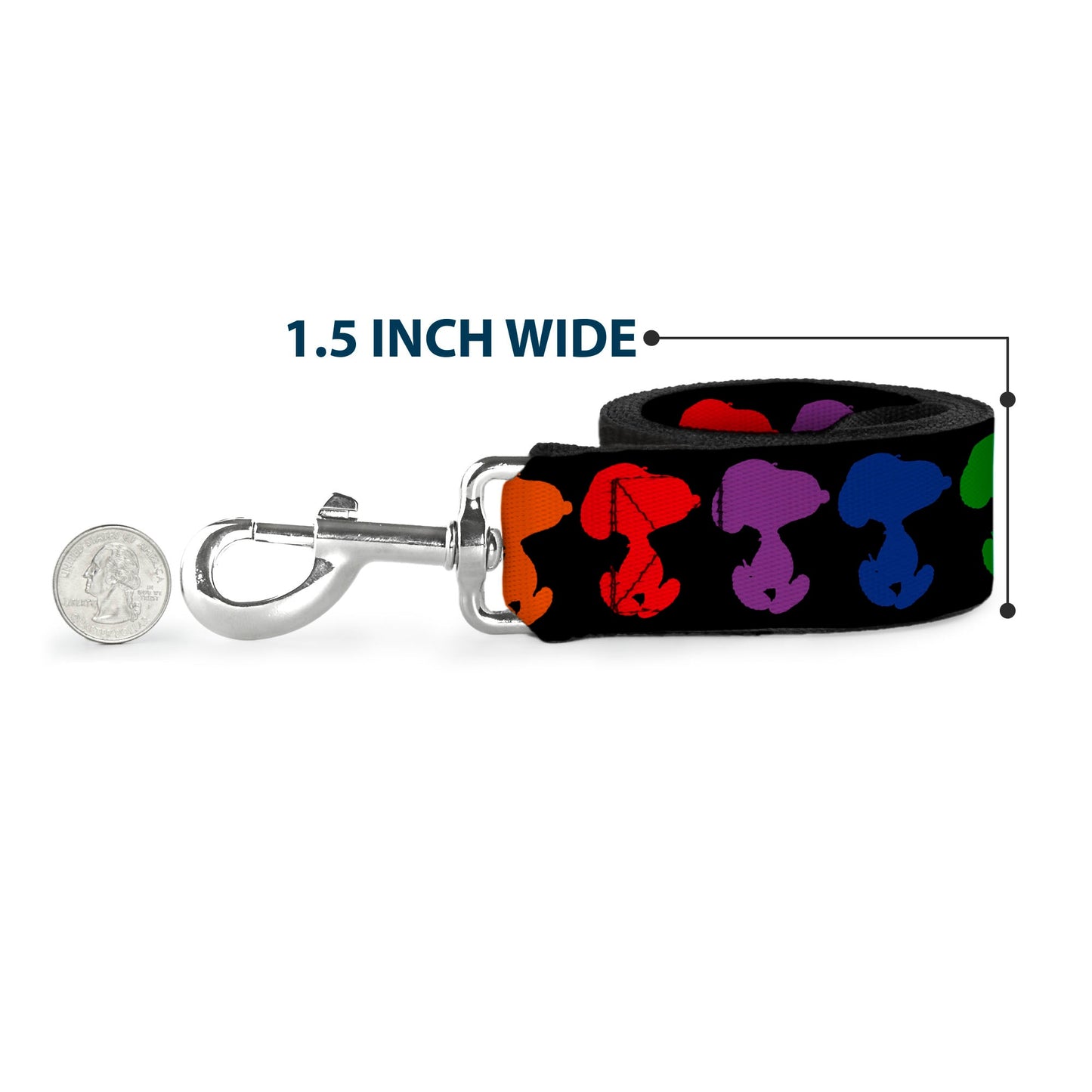 Snoopy Dog Leash: Rainbow Silhouette