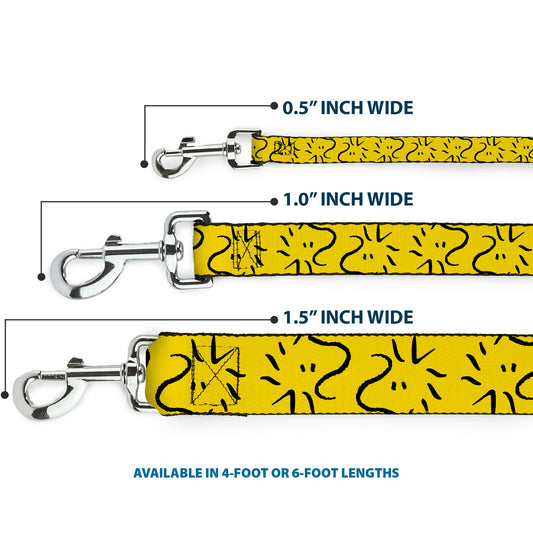 Woodstock Dog Leash - Yellow/Black Line Art | The Peanuts Store.-2
