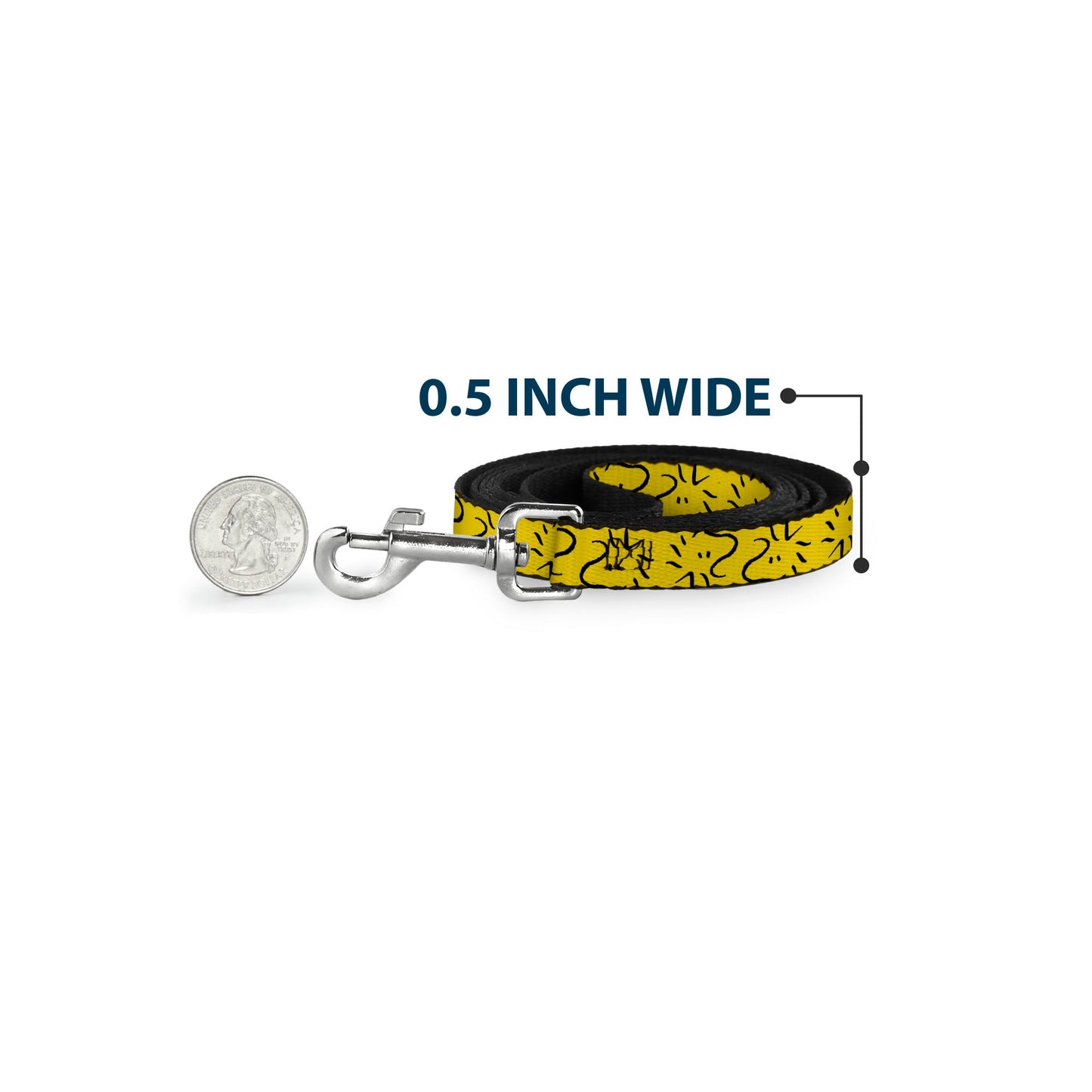 Woodstock Dog Leash - Yellow/Black Line Art | The Peanuts Store.